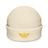 Gold Embroidered Logo Beanie | Fisherman