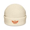 Orange Embroidered Logo Beanie | Fisherman