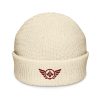 Maroon Embroidered Logo Beanie | Fisherman