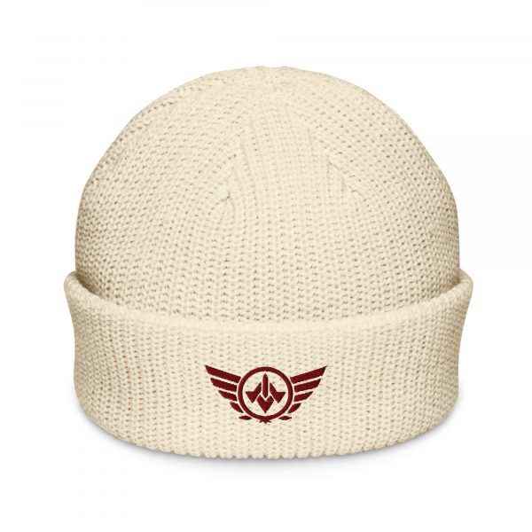 Maroon Embroidered Logo Beanie | Fisherman
