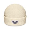 Navy Embroidered Logo Beanie | Fisherman