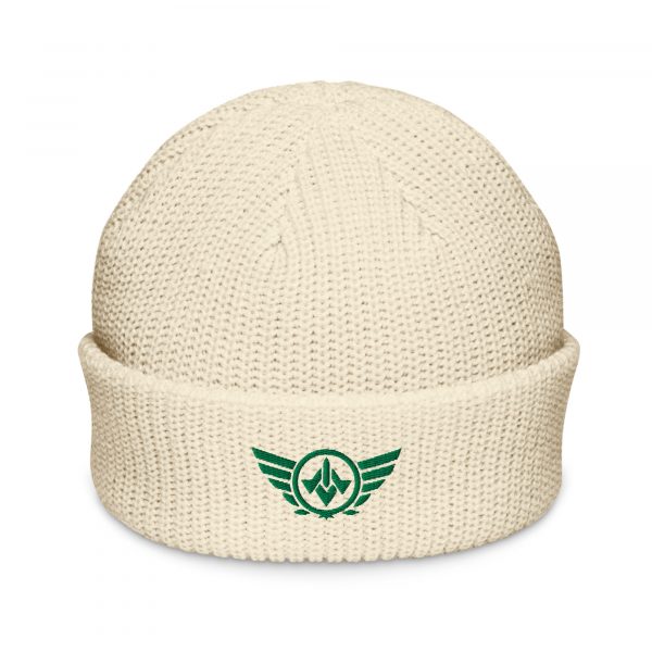 Kelly Green Embroidered Logo Beanie | Fisherman