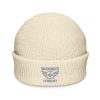 Grey Embroidered Brand Logo Beanie | Fisherman