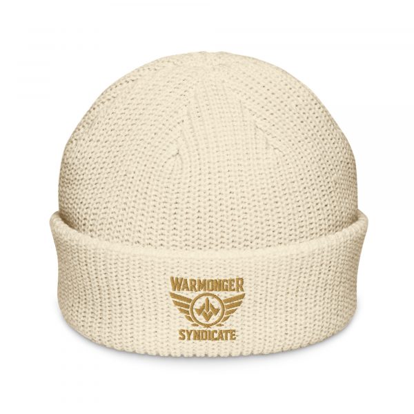 Old Gold Embroidered Brand Logo Beanie | Fisherman