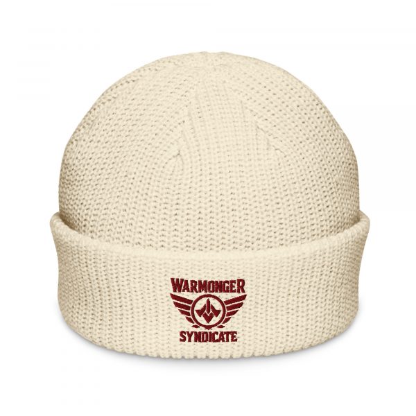 Maroon Embroidered Brand Logo Beanie | Fisherman
