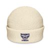 Navy Embroidered Brand Logo Beanie | Fisherman