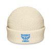 Aqua Embroidered Brand Logo Beanie | Fisherman