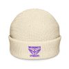 Purple Embroidered Brand Logo Beanie | Fisherman