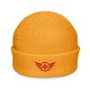 Red Embroidered Logo Beanie | Fisherman