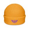 Purple Embroidered Logo Beanie | Fisherman