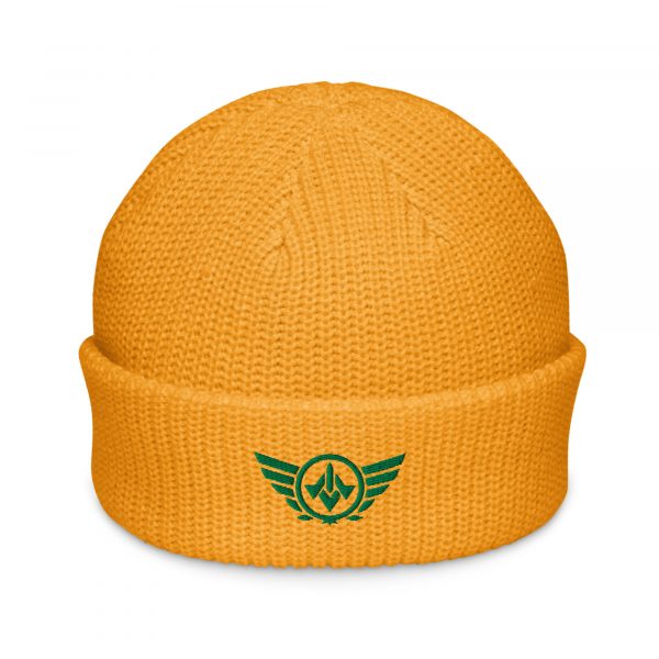 Kelly Green Embroidered Logo Beanie | Fisherman