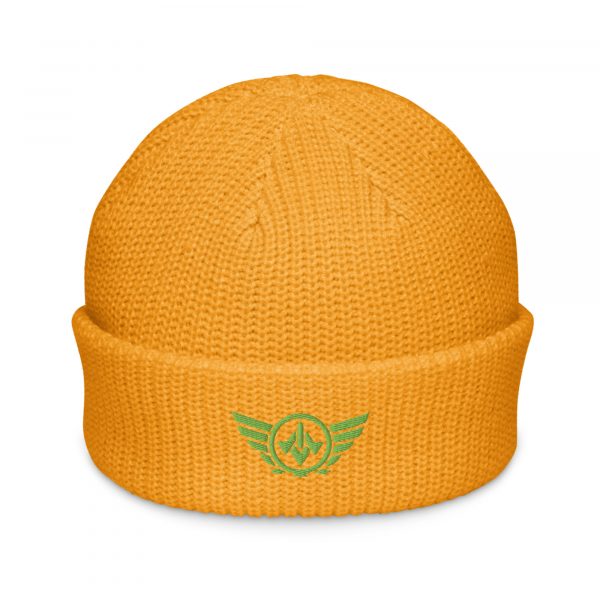 Kiwi Green Embroidered Logo Beanie | Fisherman