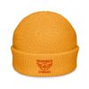 Orange Embroidered Brand Logo Beanie | Fisherman