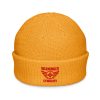 Red Embroidered Brand Logo Beanie | Fisherman