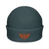 Orange Embroidered Logo Beanie | Fisherman