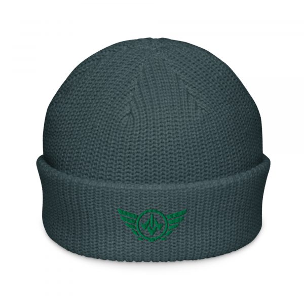 Kelly Green Embroidered Logo Beanie | Fisherman