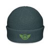 Kiwi Green Embroidered Logo Beanie | Fisherman
