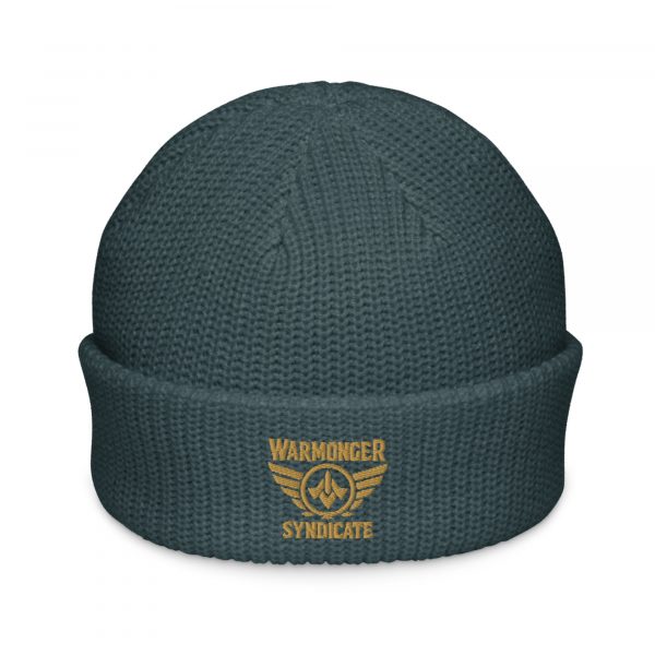 Old Gold Embroidered Brand Logo Beanie | Fisherman