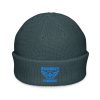 Aqua Embroidered Brand Logo Beanie | Fisherman