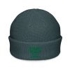 Kelly Green Embroidered Brand Logo Beanie | Fisherman