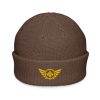 Gold Embroidered Logo Beanie | Fisherman