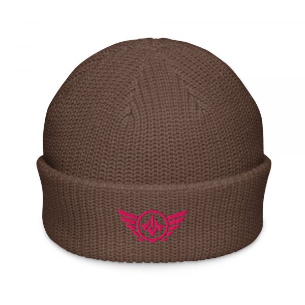 Flamingo Embroidered Logo Beanie | Fisherman