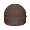 Aqua Embroidered Logo Beanie | Fisherman