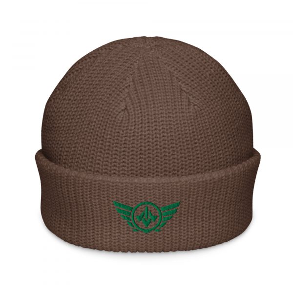 Kelly Green Embroidered Logo Beanie | Fisherman