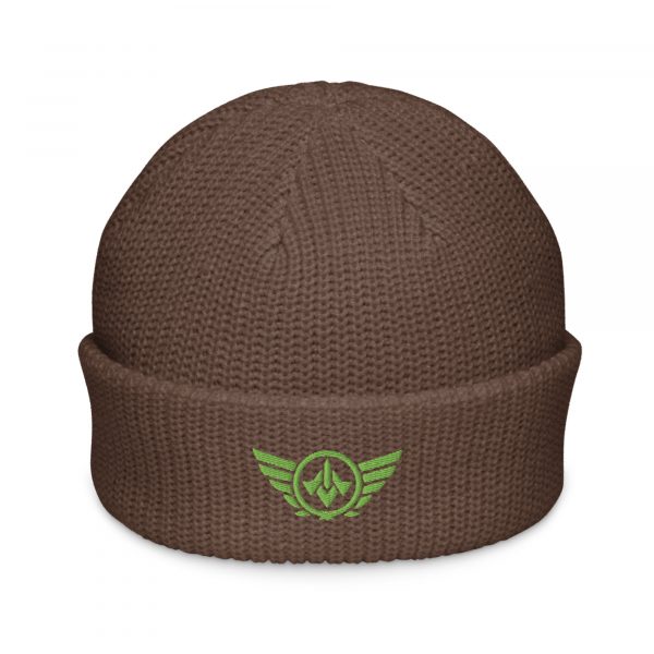 Kiwi Green Embroidered Logo Beanie | Fisherman