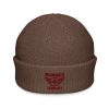 Maroon Embroidered Brand Logo Beanie | Fisherman