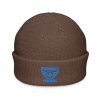 Aqua Embroidered Brand Logo Beanie | Fisherman