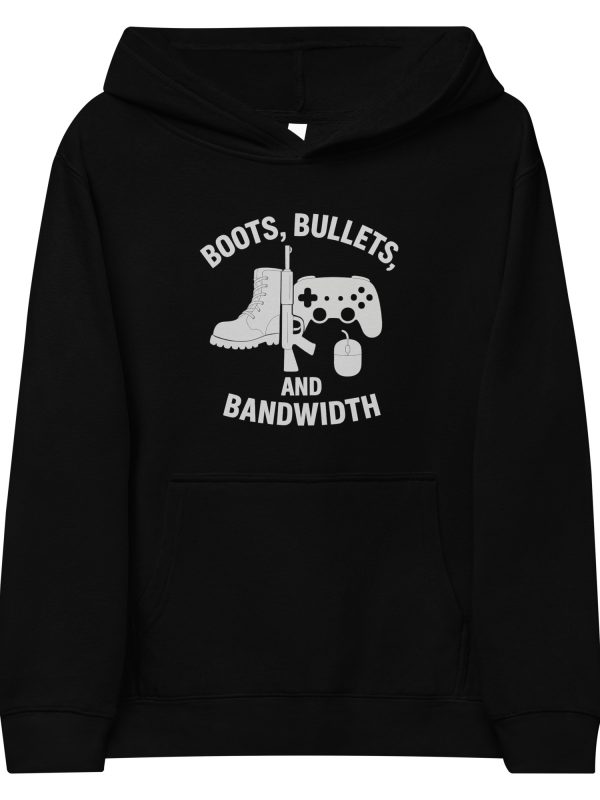 Boots, Bullets, and Bandwidth Fleece Hoodie | Youth Premium | S-XL