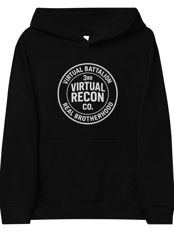 kids-fleece-hoodie-black-front-68bbad2f509b8.jpg Virtual Battalion Real Brotherhood Fleece Hoodie | Youth Premium | S-XL