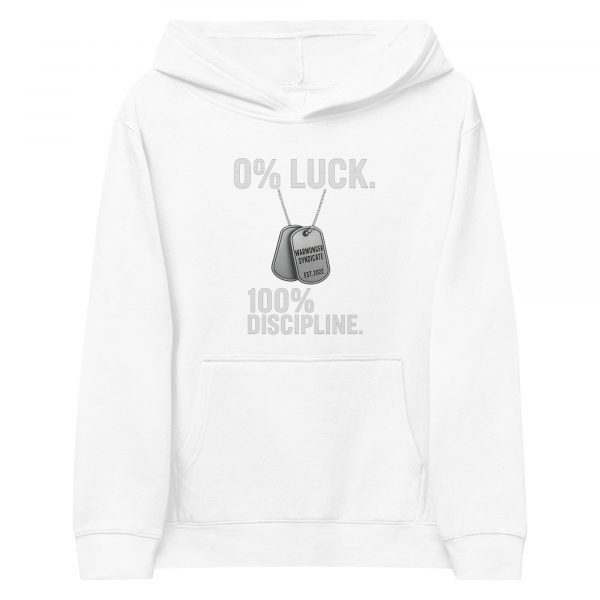 0% Luck 100% Discipline Fleece Hoodie | Youth Premium | S-XL