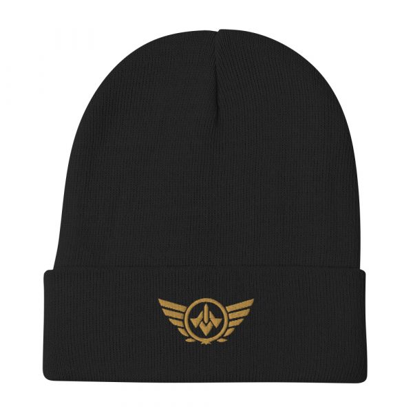 Old Gold Embroidered Logo Beanie | Cotton Blend