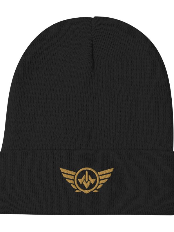 Old Gold Embroidered Logo Beanie | Cotton Blend