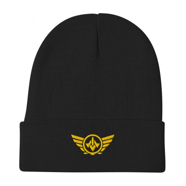 Gold Embroidered Logo Beanie | Cotton Blend