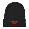 Orange Embroidered Logo Beanie | Cotton Blend