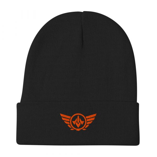 Orange Embroidered Logo Beanie | Cotton Blend