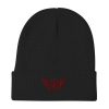 Maroon Embroidered Logo Beanie | Cotton Blend