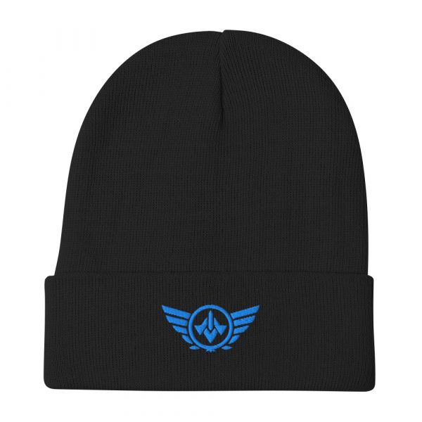 Aqua Embroidered Logo Beanie | Cotton Blend
