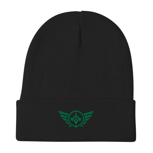 Kelly Green Embroidered Logo Beanie | Cotton Blend