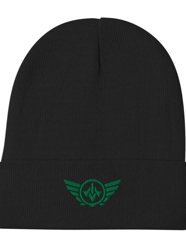Kelly Green Embroidered Logo Beanie | Cotton Blend