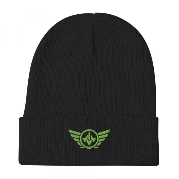 Kiwi Green Embroidered Logo Beanie | Cotton Blend