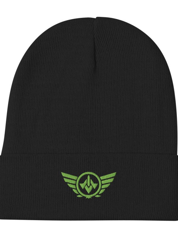 Kiwi Green Embroidered Logo Beanie | Cotton Blend