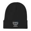 Grey Embroidered Brand Logo Beanie | Cotton Blend