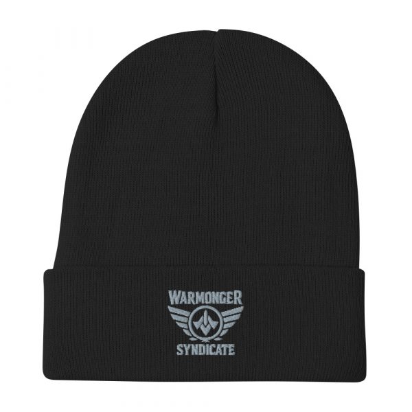 Grey Embroidered Brand Logo Beanie | Cotton Blend