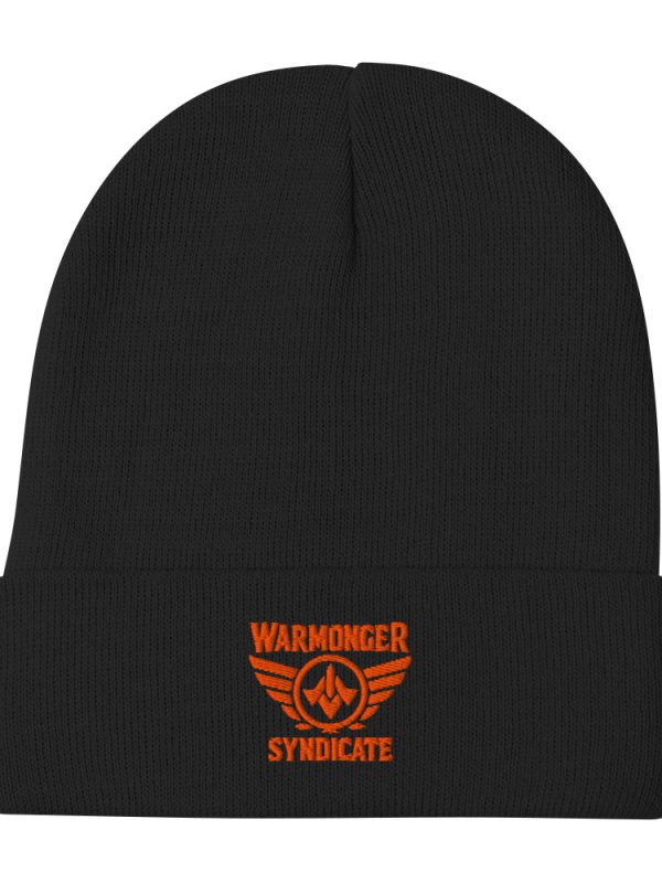 Orange Embroidered Brand Logo Beanie | Cotton Blend