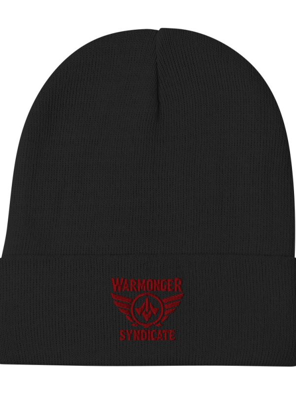 Maroon Embroidered Brand Logo Beanie | Cotton Blend