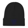 Navy Embroidered Brand Logo Beanie | Cotton Blend